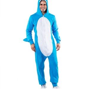 Tipsy Elves Blue and White Shark Costume for men size large NWT